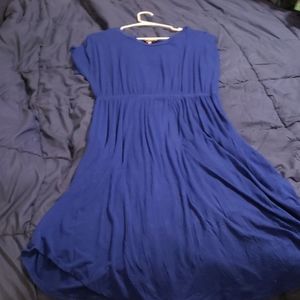 Blue Short Sleeve Dress